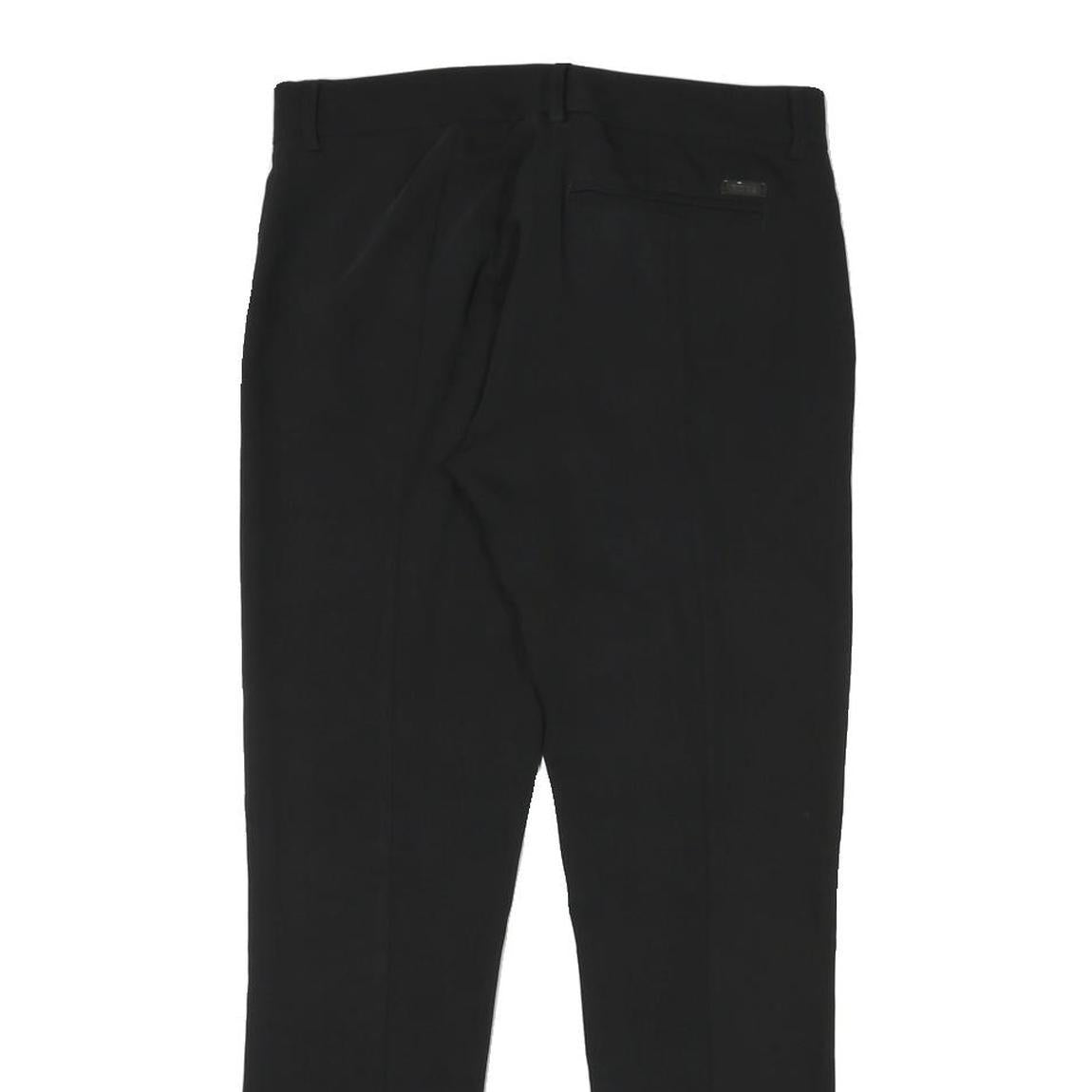 TED BAKER Womens Cotton Blend Black Slim Trousers W29 L28 Zip Closure