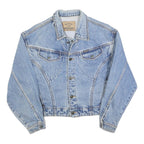 WRANGLER Womens Blue Denim Button Jacket M Cotton Blend Classic Fit Western