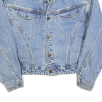 WRANGLER Womens Blue Denim Button Jacket M Cotton Blend Classic Fit Western