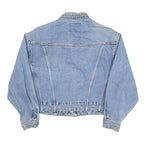 WRANGLER Womens Blue Denim Button Jacket M Cotton Blend Classic Fit Western