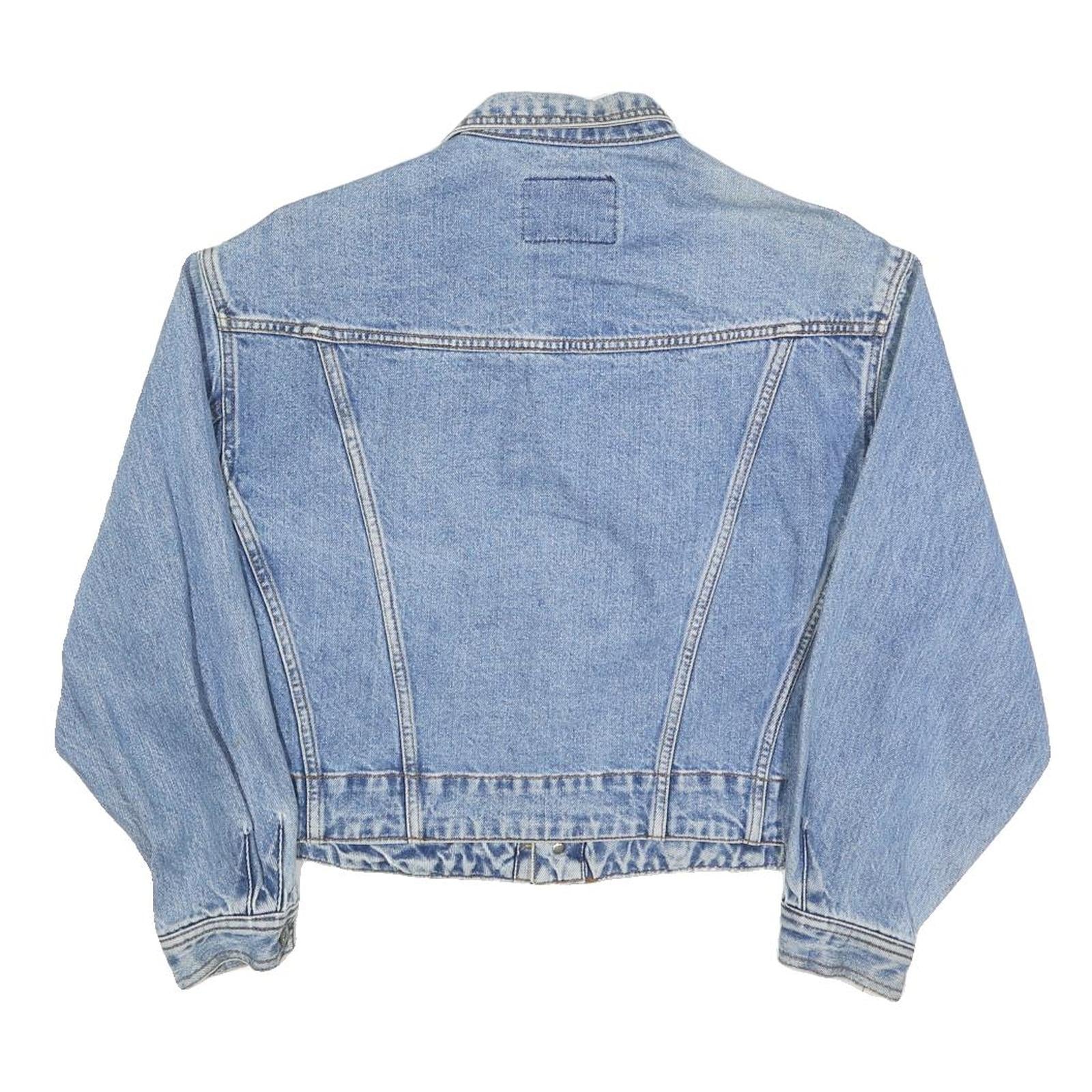 WRANGLER Womens Blue Denim Button Jacket M Cotton Blend Classic Fit Western