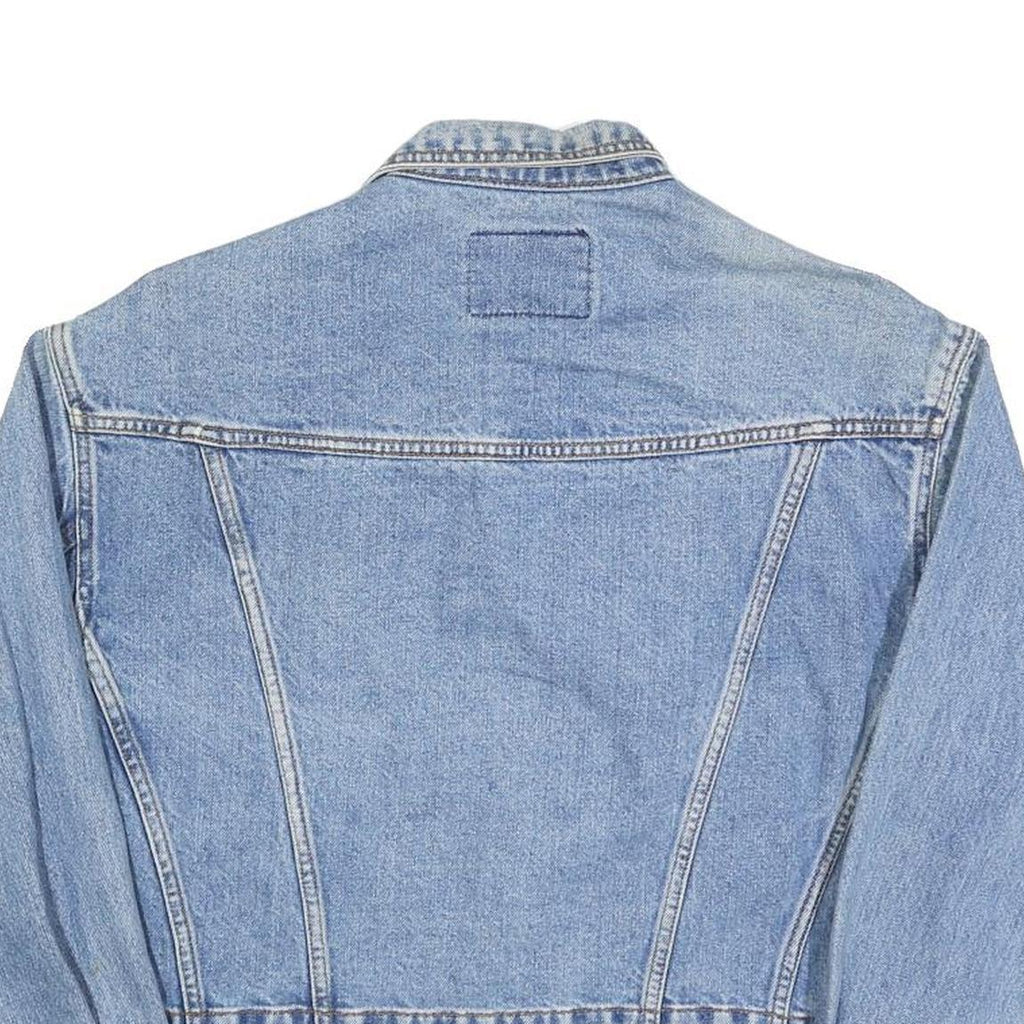 WRANGLER Womens Blue Denim Button Jacket M Cotton Blend Classic Fit Western