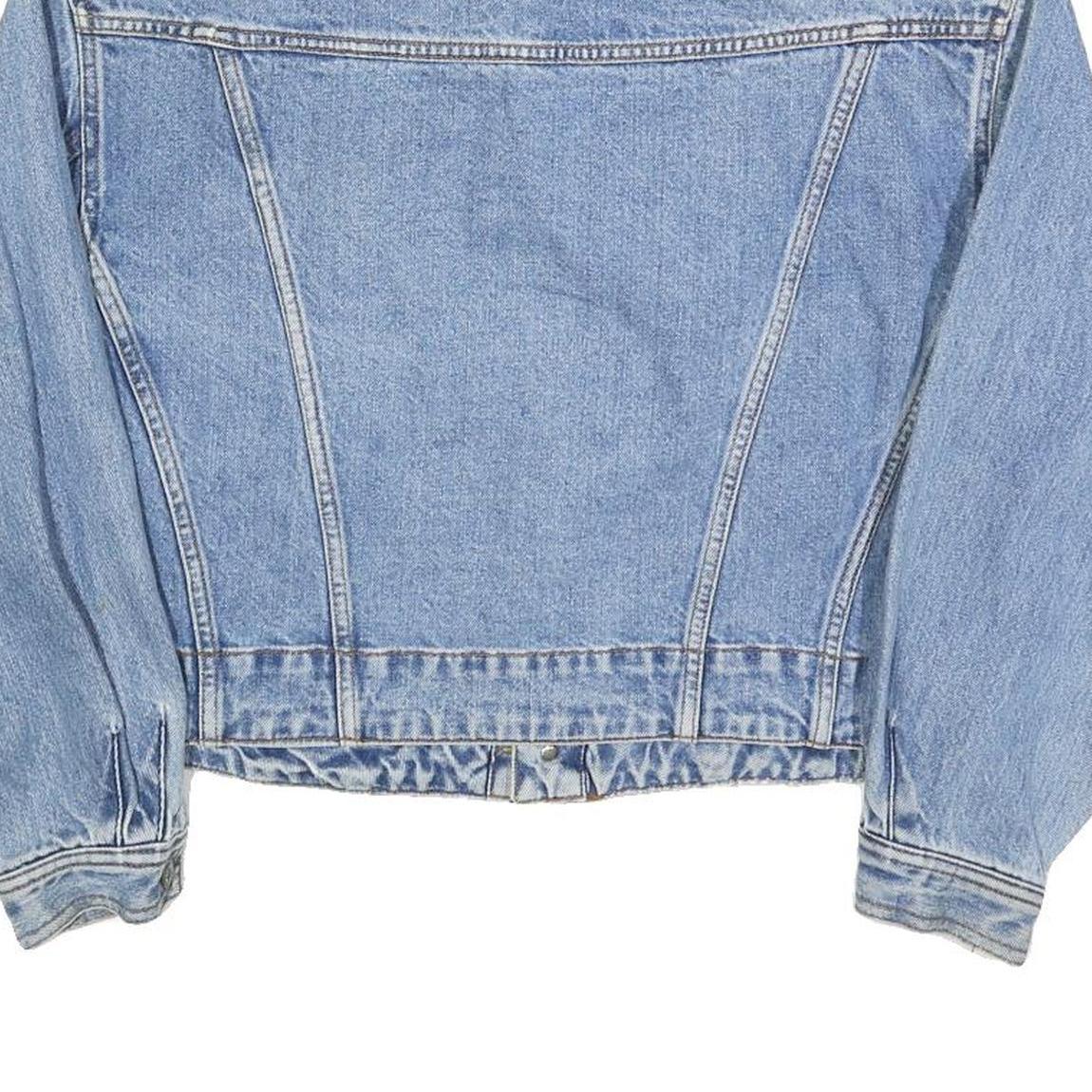 WRANGLER Womens Blue Denim Button Jacket M Cotton Blend Classic Fit Western