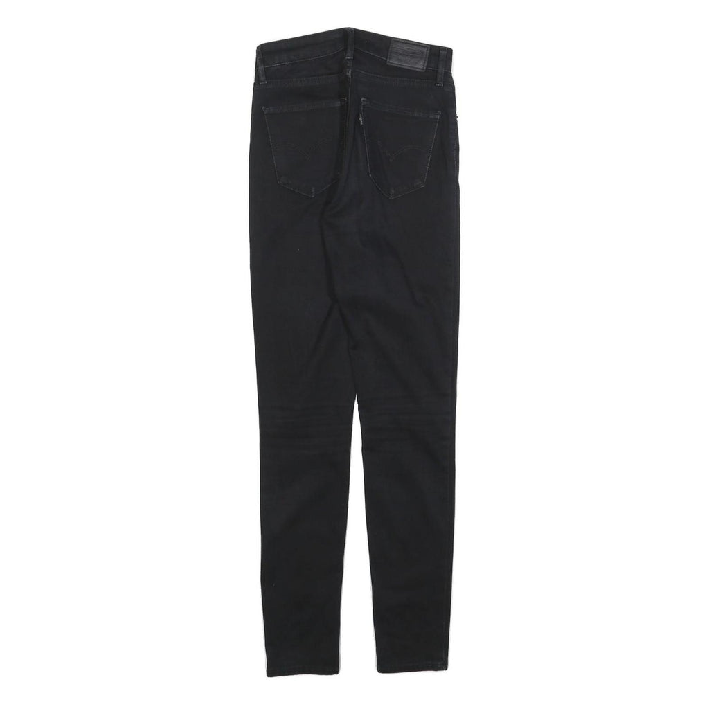 LEVI'S 721 Womens Jeans Black Slim Skinny Denim W25 L30 Stretch Cotton Blend