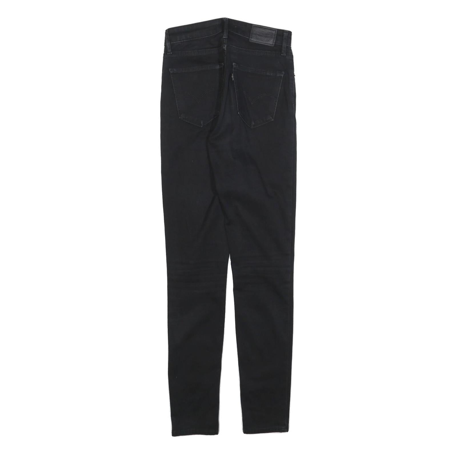 LEVI'S 721 Womens Jeans Black Slim Skinny Denim W25 L30 Stretch Cotton Blend