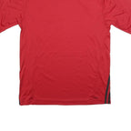 ADIDAS Mens Red Polyester T-Shirt L Short Sleeve Crew Neck Athletic Sportswear