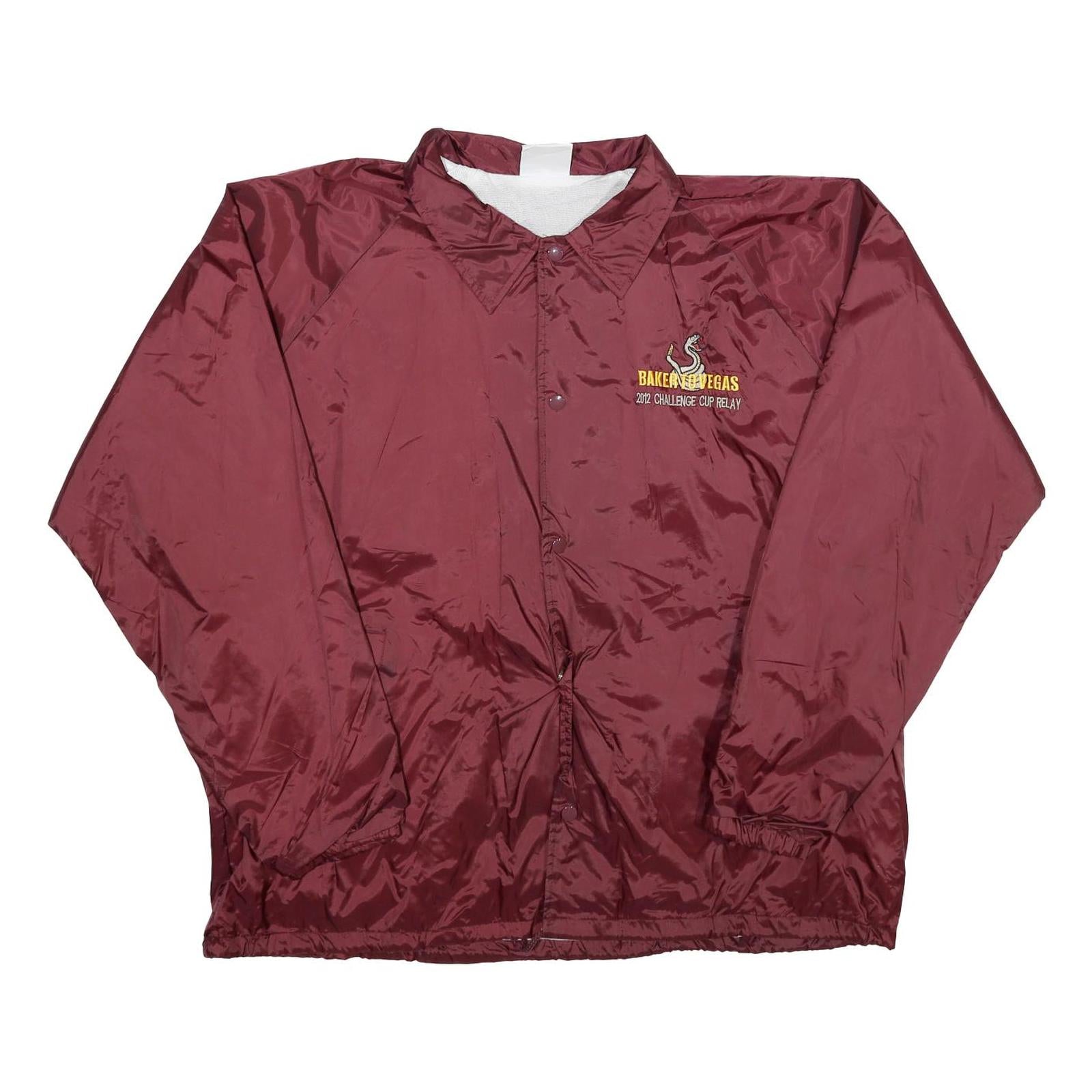 AUGUSTA SPORTSWEAR Mens Maroon Button Jacket 2XL Nylon Plain 2012 Challenge Cup