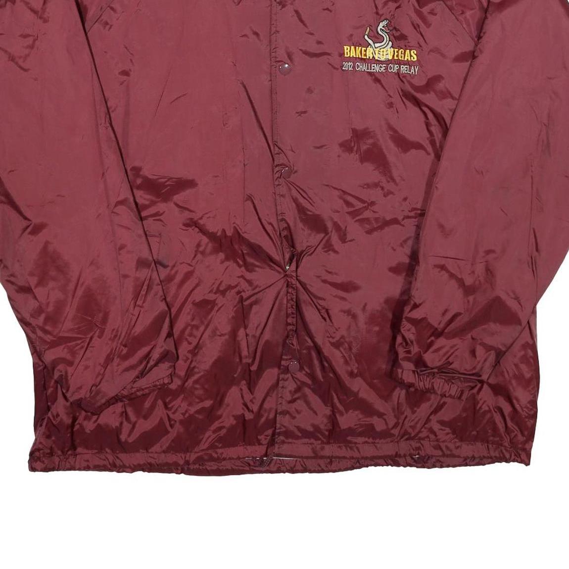AUGUSTA SPORTSWEAR Mens Maroon Button Jacket 2XL Nylon Plain 2012 Challenge Cup