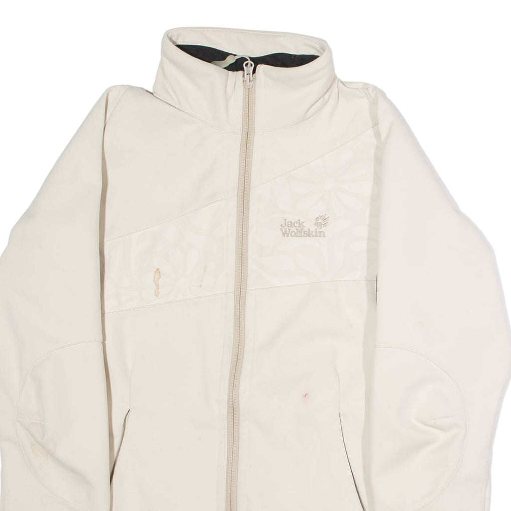 JACK WOLFSKIN Womens Shell Jacket Cream Floral UK 16