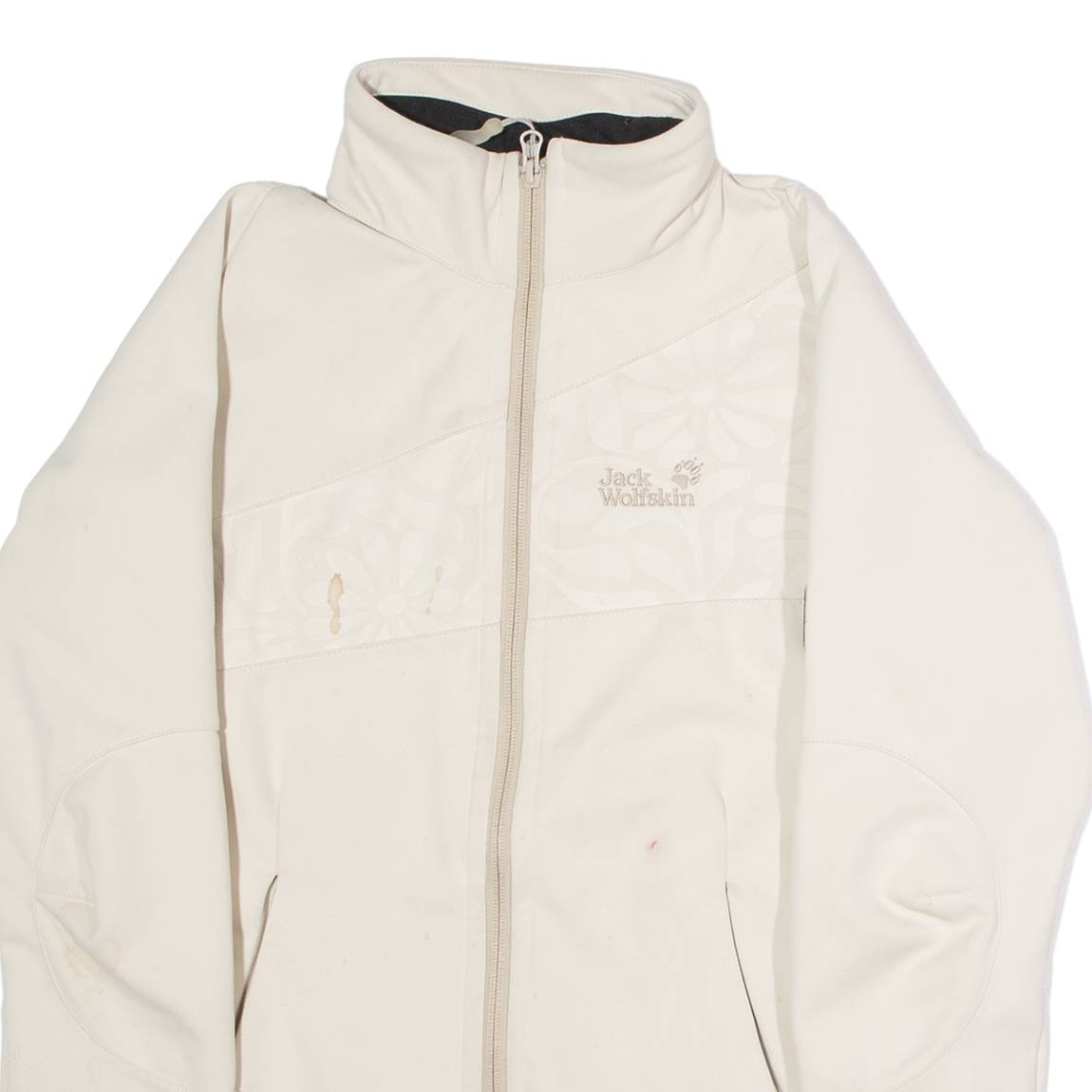 JACK WOLFSKIN Womens Shell Jacket Cream Floral UK 16