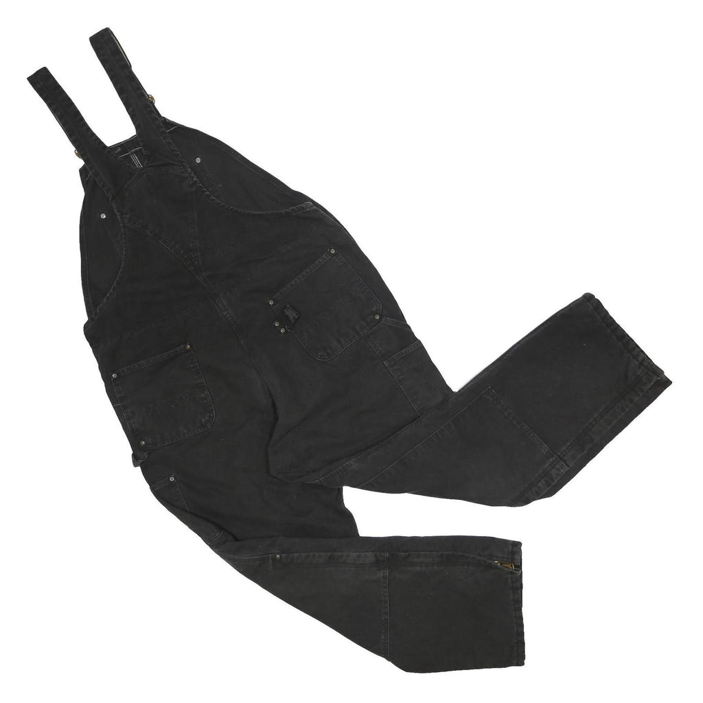 CARHARTT Mens Black Cotton Dungarees Regular Fit Durable Workwear 2XL W44 L30