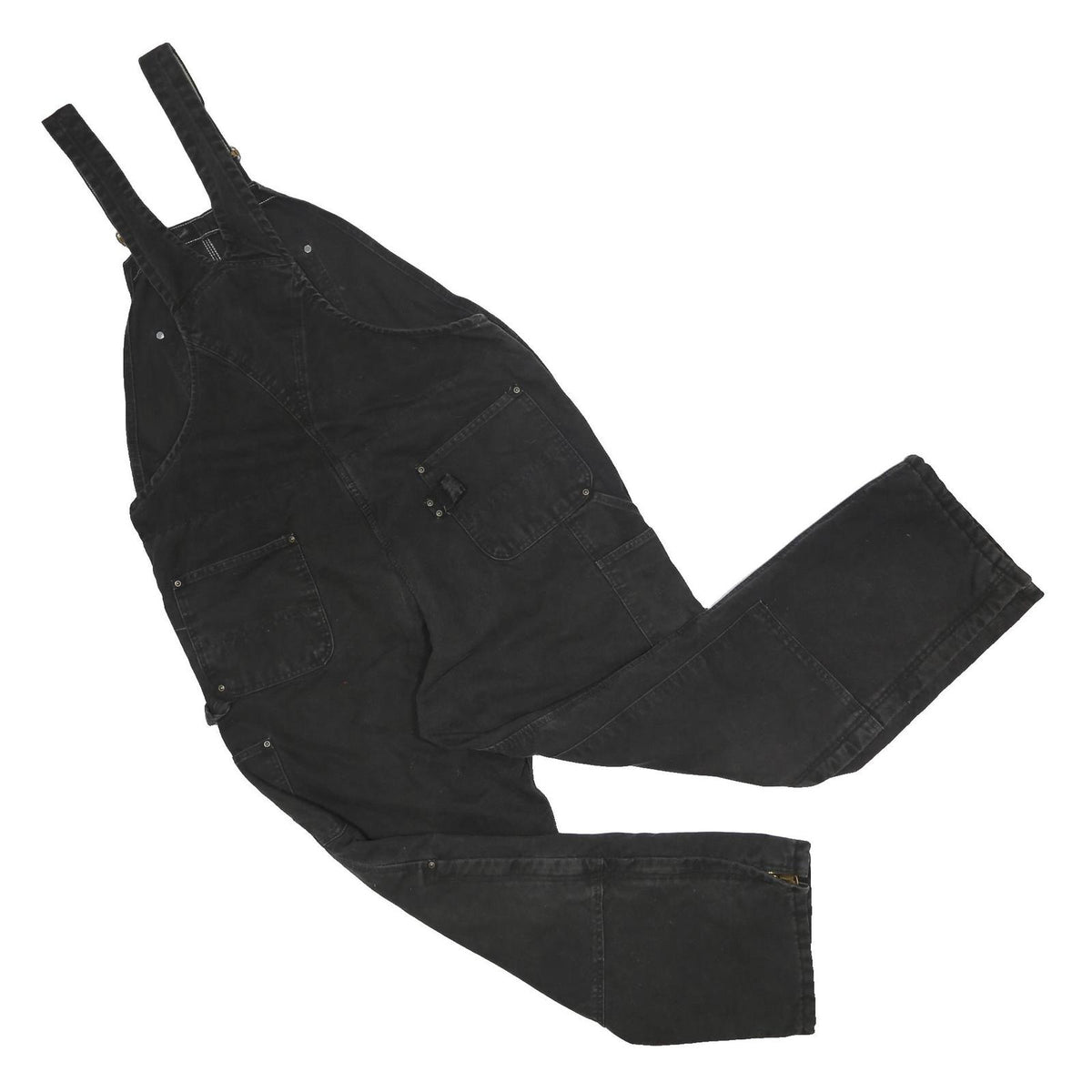 CARHARTT Mens Black Cotton Dungarees Regular Fit Durable Workwear 2XL W44 L30