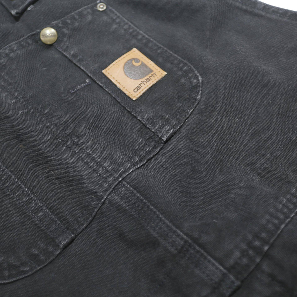 CARHARTT Mens Black Cotton Dungarees Regular Fit Durable Workwear 2XL W44 L30