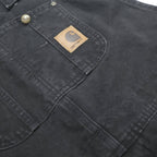 CARHARTT Mens Black Cotton Dungarees Regular Fit Durable Workwear 2XL W44 L30