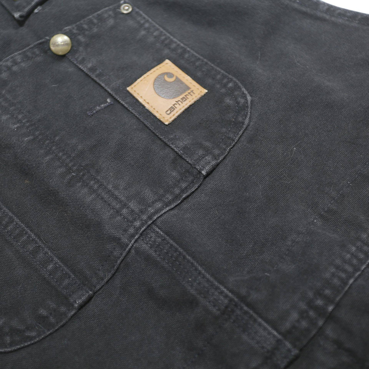 CARHARTT Mens Black Cotton Dungarees Regular Fit Durable Workwear 2XL W44 L30