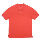 LEVI'S Mens Red Polo Shirt Short Sleeve Plain L Cotton Casual Summer Top