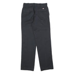 DICKIES Mens Cotton Blend Black Regular Straight Trousers W30 L31 Workwear