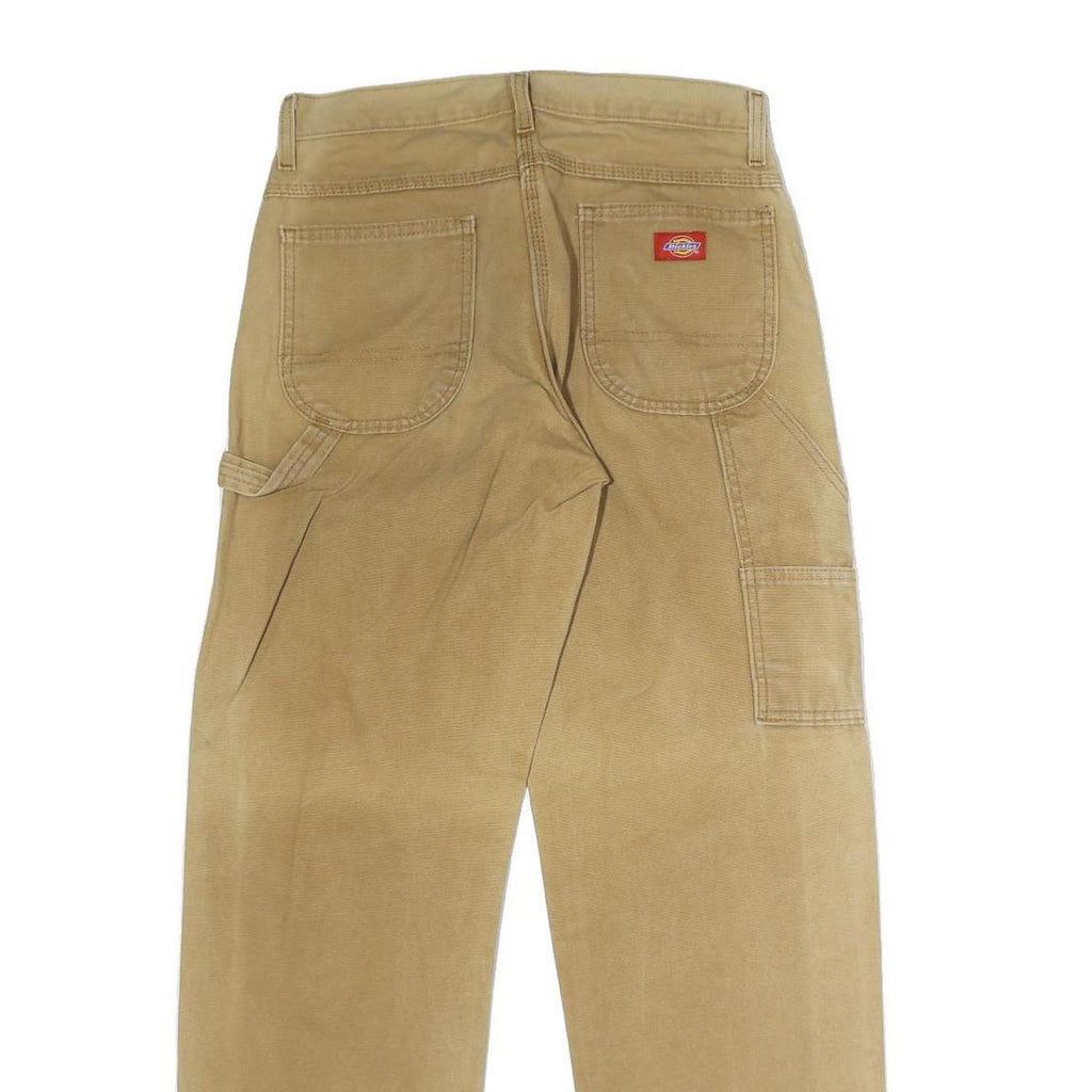 DICKIES Mens Jeans Beige Regular Straight Denim W30 L30 Workwear Zip Closure