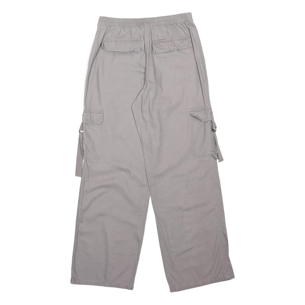TINSELTOWN Womens Cotton Blend Grey Relaxed Cargo Trousers W30 L32 Utility Style