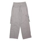 TINSELTOWN Womens Cotton Blend Grey Relaxed Cargo Trousers W30 L32 Utility Style