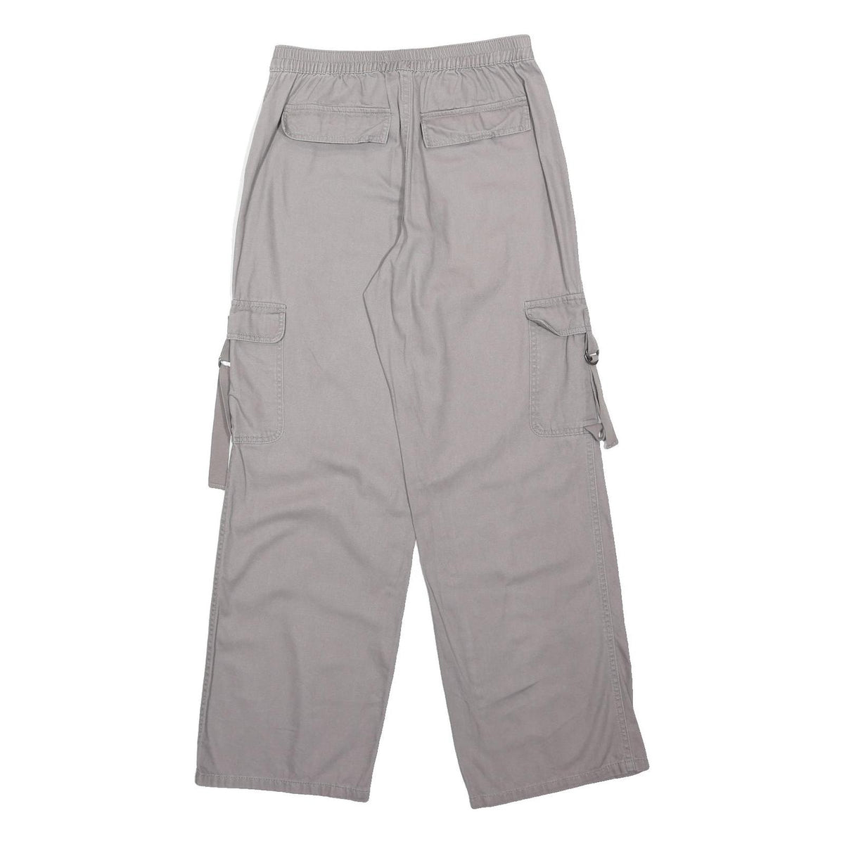 TINSELTOWN Womens Cotton Blend Grey Relaxed Cargo Trousers W30 L32 Utility Style