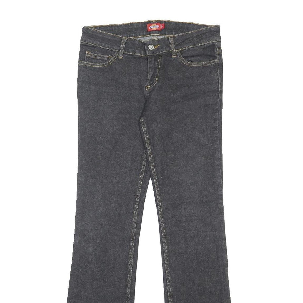 DICKIES Womens Jeans Black Slim Straight Denim Medium W29 L32 Zip Closure