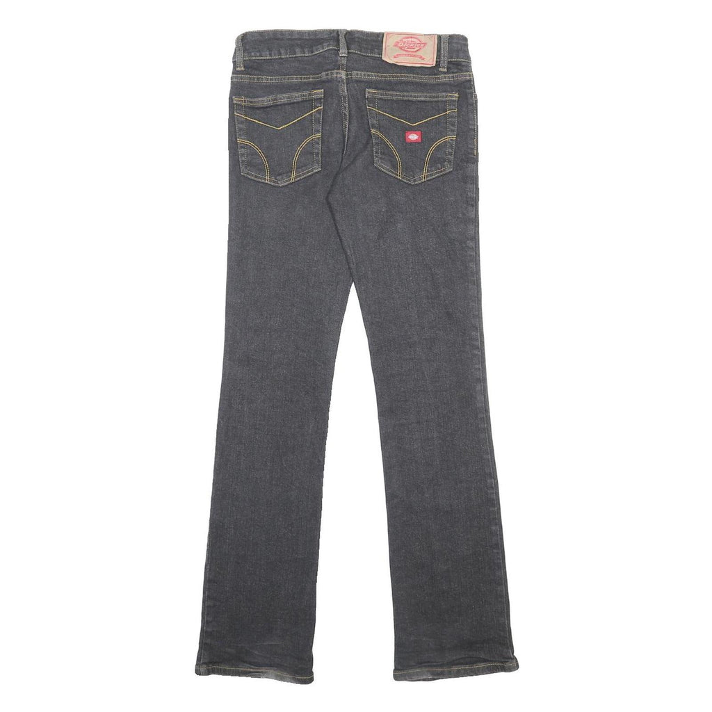 DICKIES Womens Jeans Black Slim Straight Denim Medium W29 L32 Zip Closure