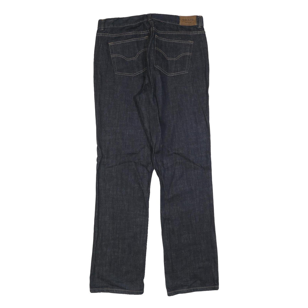 CHAPS Womens Jeans Blue Regular Straight Denim Dark W34 L34 Classic Cotton Blend