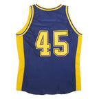 RUSSELL ATHLETIC Mens Blue & Yellow Oak Hill Graphic Jersey XL Sleeveless Crew
