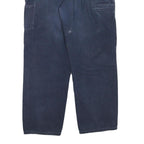 CARHARTT Mens Cotton Blend Blue Regular Straight Trousers W38 L32 Workwear Zip