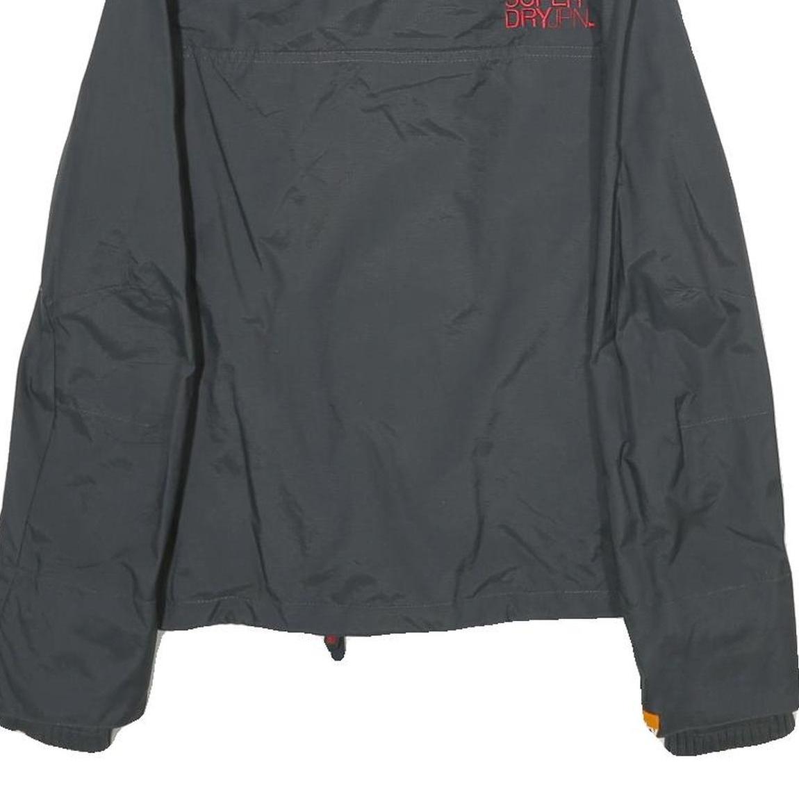 SUPERDRY Womens Black Nylon Zip Jacket S Casual Lightweight Design