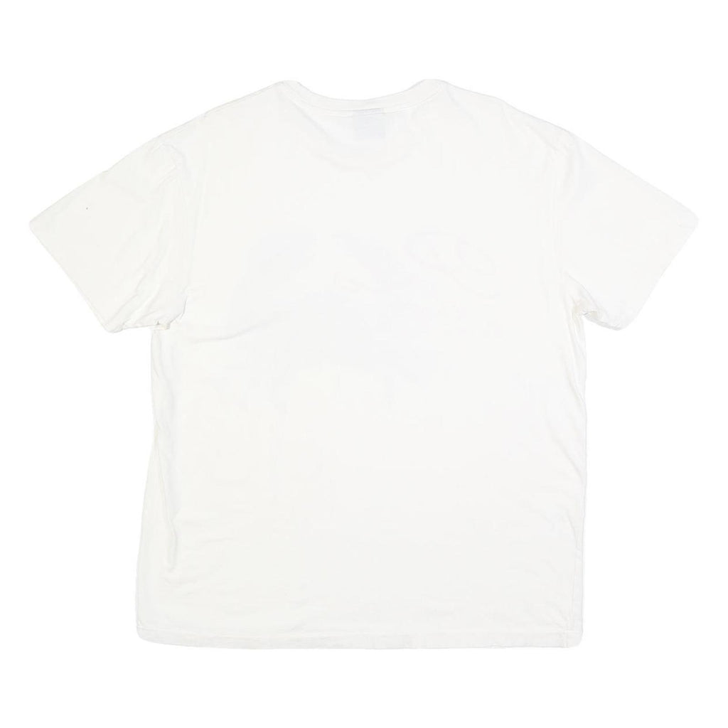 POLO RALPH LAUREN Mens White Blue Graphic T-Shirt L Short Sleeve Crew Neck