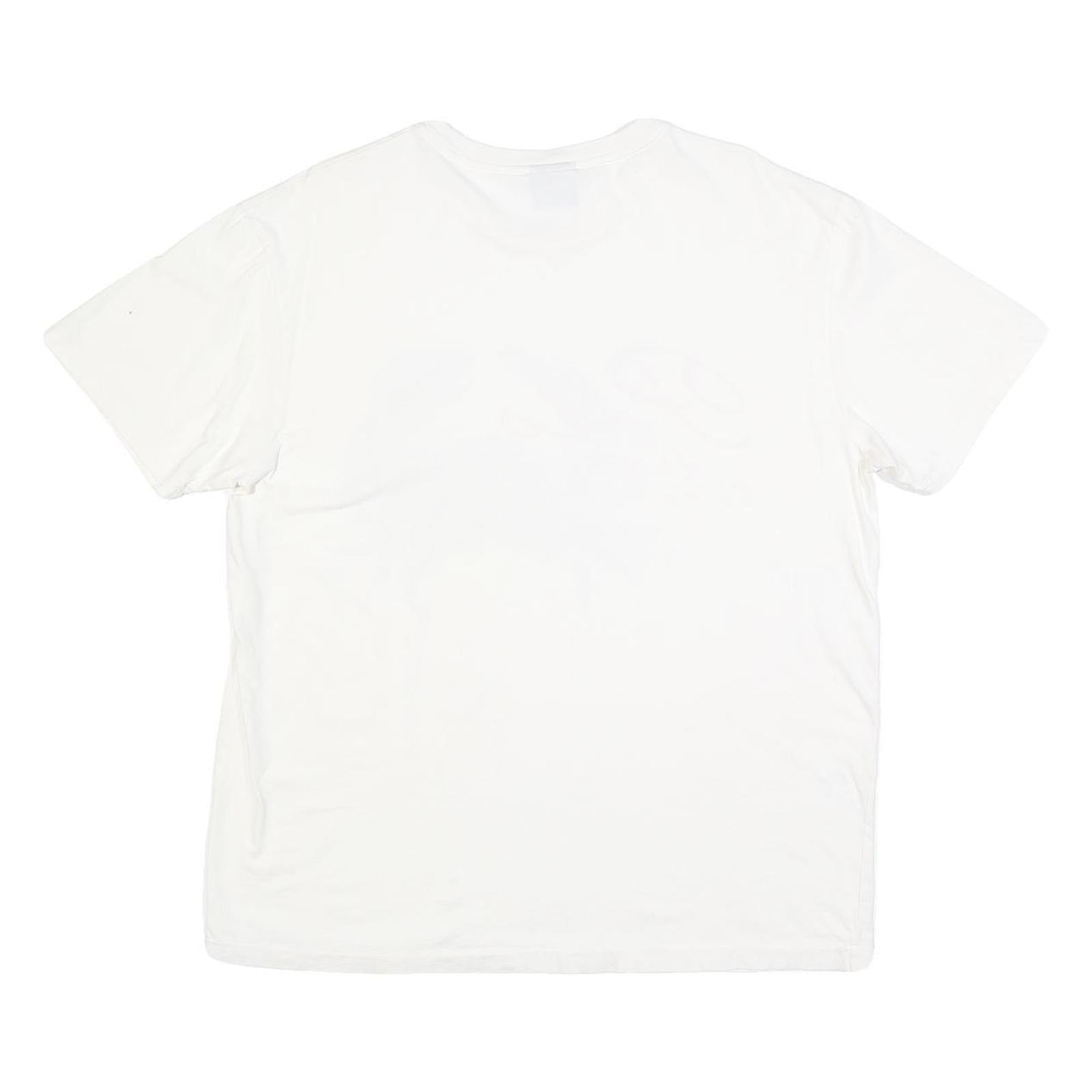 POLO RALPH LAUREN Mens White Blue Graphic T-Shirt L Short Sleeve Crew Neck