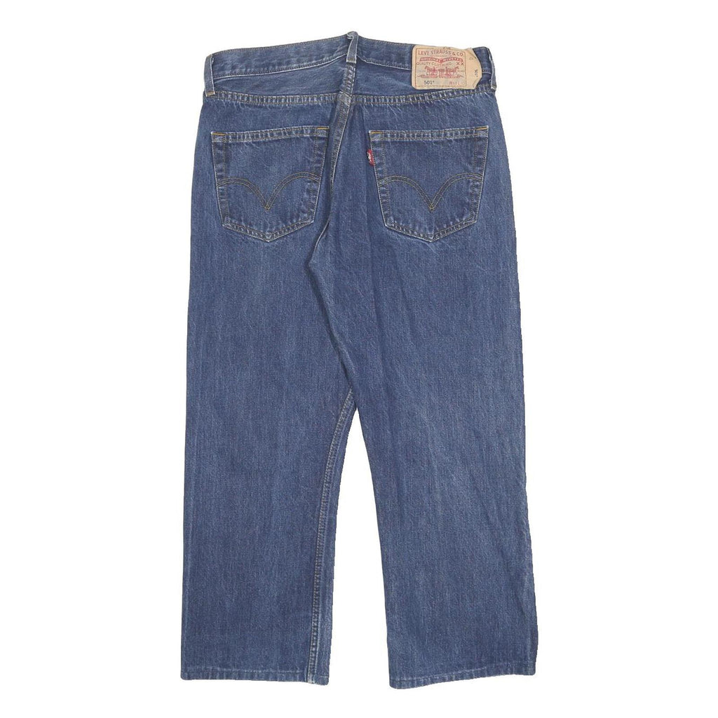 LEVI'S 501 Mens Jeans Blue Regular Straight Denim Medium W33 L24 Classic Fit