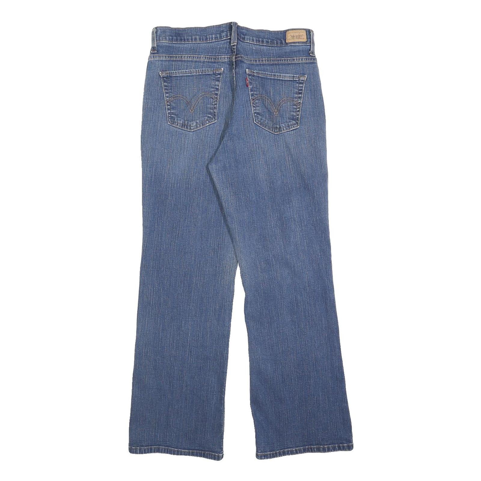 LEVI'S 512 Bootcut Womens Blue Regular Denim Medium W30 L30 Jeans Zip Closure