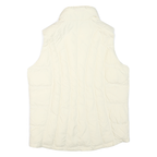 WOOLRICH Womens White Quilted Zip Jacket M Polyester Blend Sleeveless Puffer