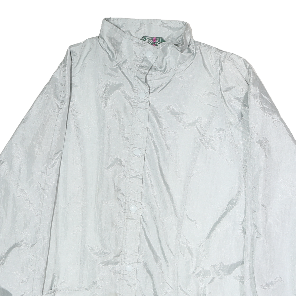 HABAND Mens White Lightweight Zip Jacket XL Polyester Plain Casual Outerwear