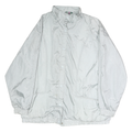 HABAND Mens White Lightweight Zip Jacket XL Polyester Plain Casual Outerwear