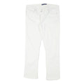 RALPH LAUREN Womens Slim White Cotton Blend Denim Jeans W32 L28 Zip Stylish