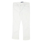 RALPH LAUREN Womens Slim White Cotton Blend Denim Jeans W32 L28 Zip Stylish