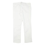RALPH LAUREN Womens Slim White Cotton Blend Denim Jeans W32 L28 Zip Stylish