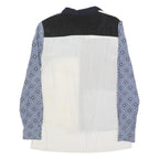 HOBBS LONDON Womens Blue & White Patterned Shirt S Long Sleeve Classic Collar