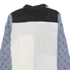 HOBBS LONDON Womens Blue & White Patterned Shirt S Long Sleeve Classic Collar