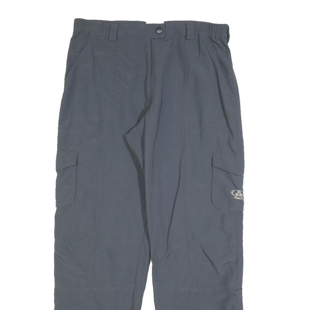 MAUL Mens Polyester Blend Grey Regular Cargo Trousers W32 L30 Functional Pockets
