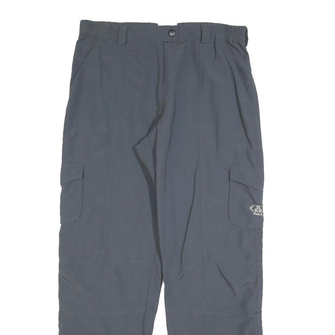 MAUL Mens Polyester Blend Grey Regular Cargo Trousers W32 L30 Functional Pockets