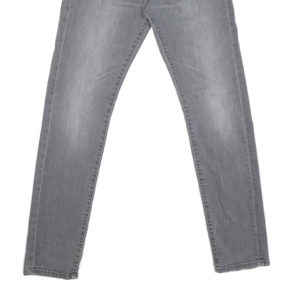 CARHARTT Mens Jeans Grey Regular Slim Denim Light W32 L32 Cotton Blend Zip