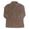 Womens Shirt Brown Collared Long Sleeve L