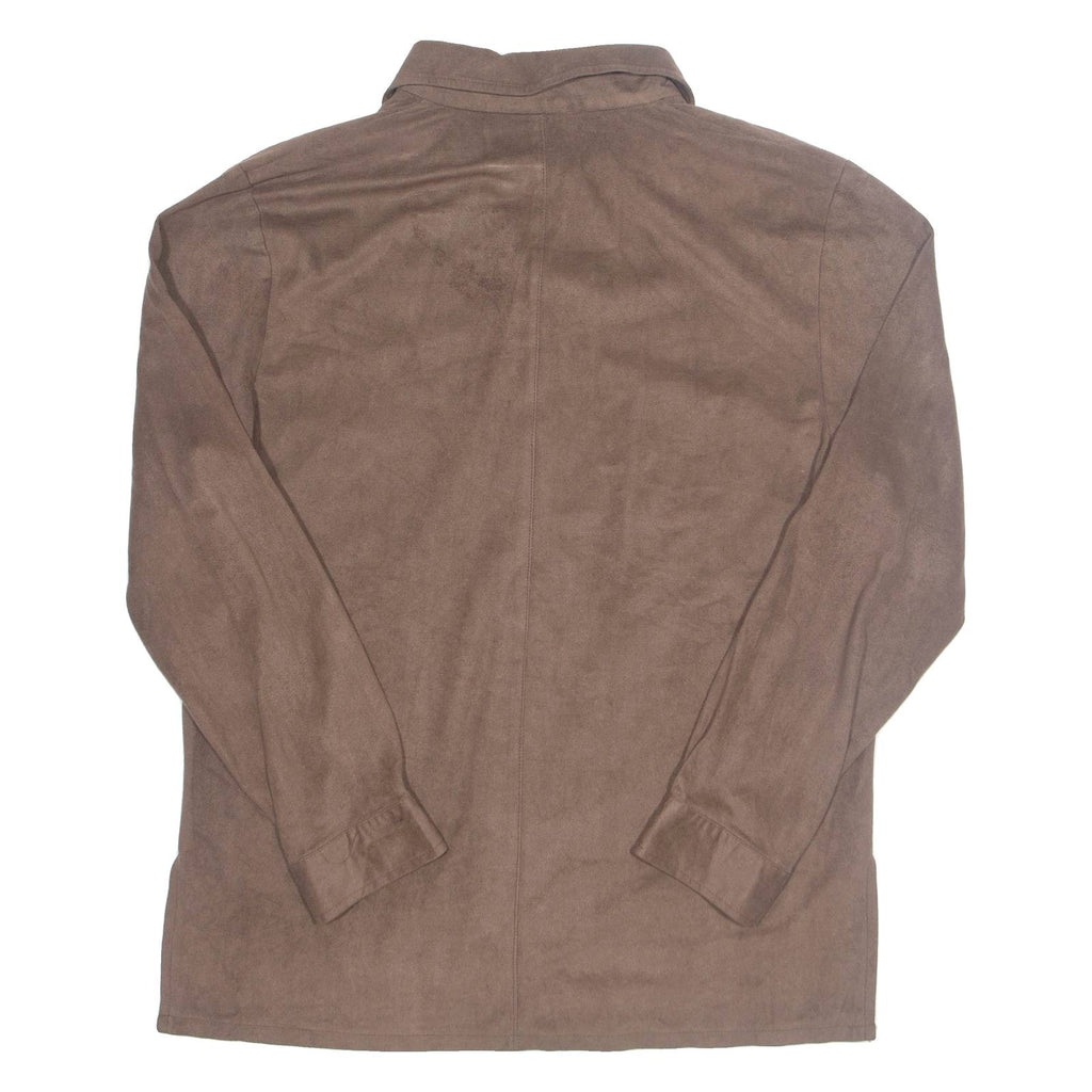 Womens Shirt Brown Collared Long Sleeve L