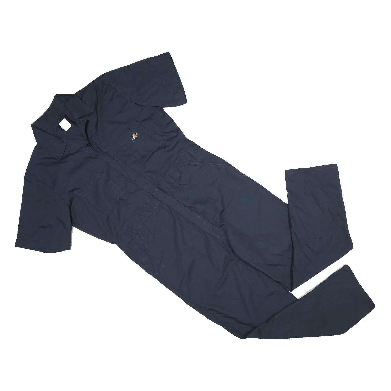 DICKIES Mens Navy Blue Cotton Regular Fit Dungarees L W40 L29 Workwear