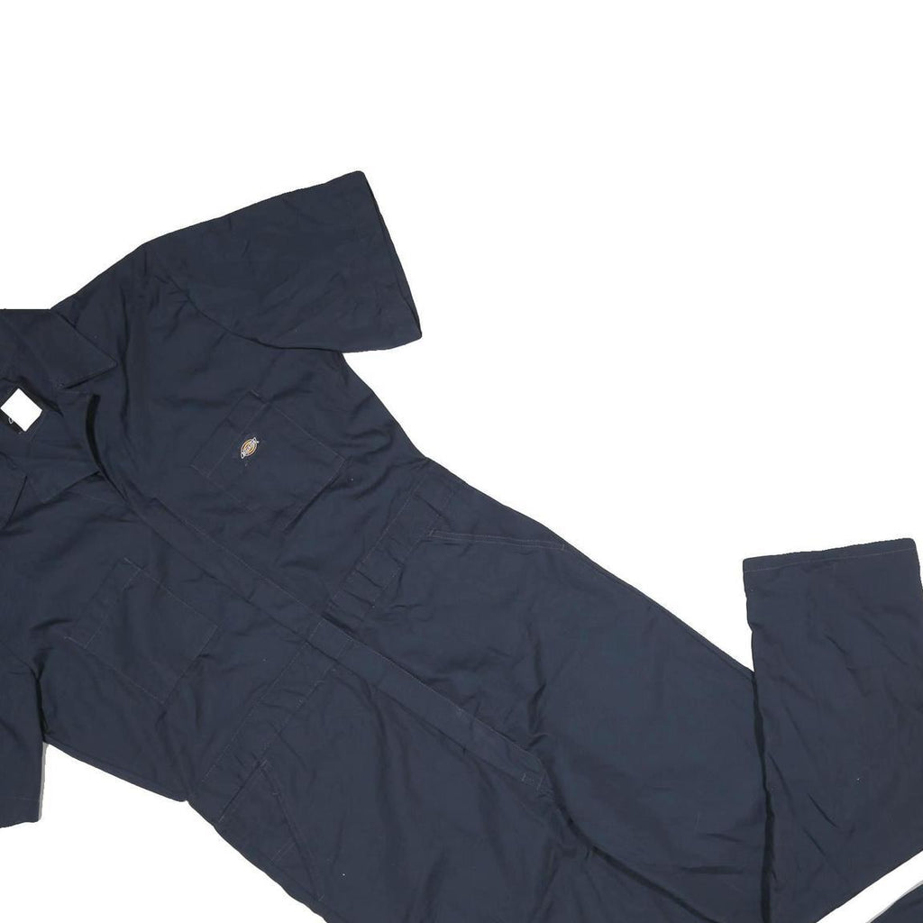 DICKIES Mens Navy Blue Cotton Regular Fit Dungarees L W40 L29 Workwear